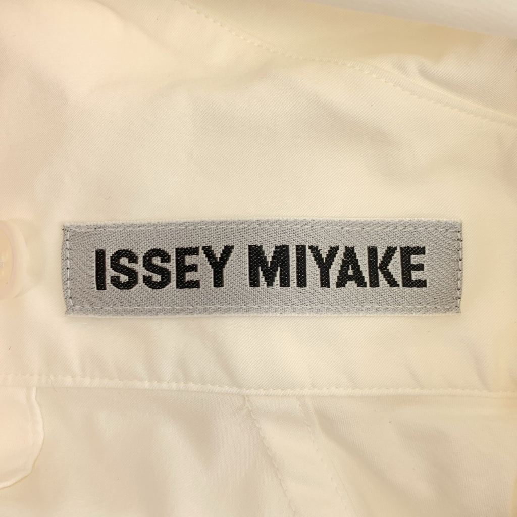 【美品】  ISSEY MIYAKE / イッセイミヤケ | 2024SS | FASTENED SHIRT コットン シャツ | 2 | ホワイト | レディース