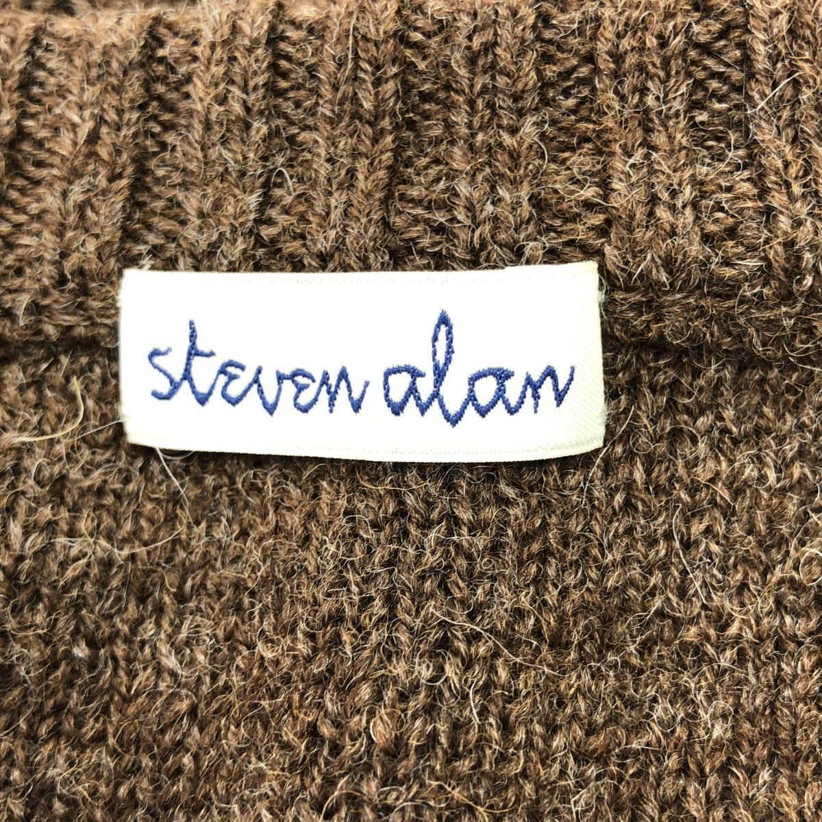 steven alan / スティーブンアラン | UNDYED RAGLAN SLEEVES LOOSE CREW NECK KNIT アンダイド ラグラン クルーネック ウールニット | S | ブラウン | メンズ