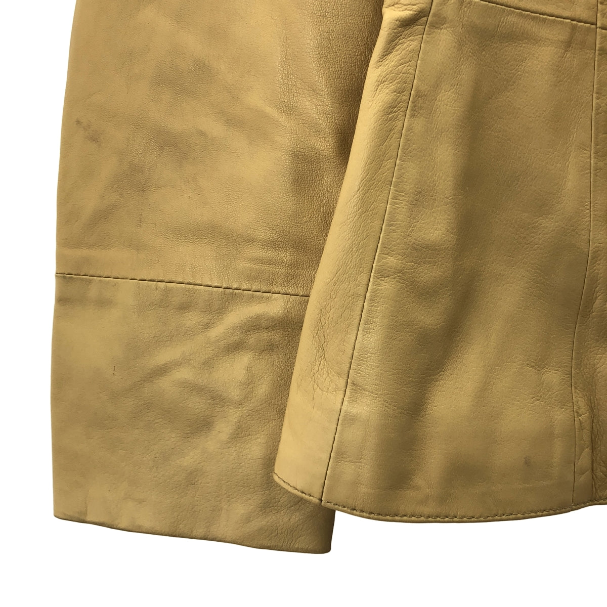 DOLCE＆GABBANA / ドルチェ＆ガッバーナドルガバ | レザー ロゴボタン シングルブレスト ジャケット / レオパード総裏地 | 42 | レディース