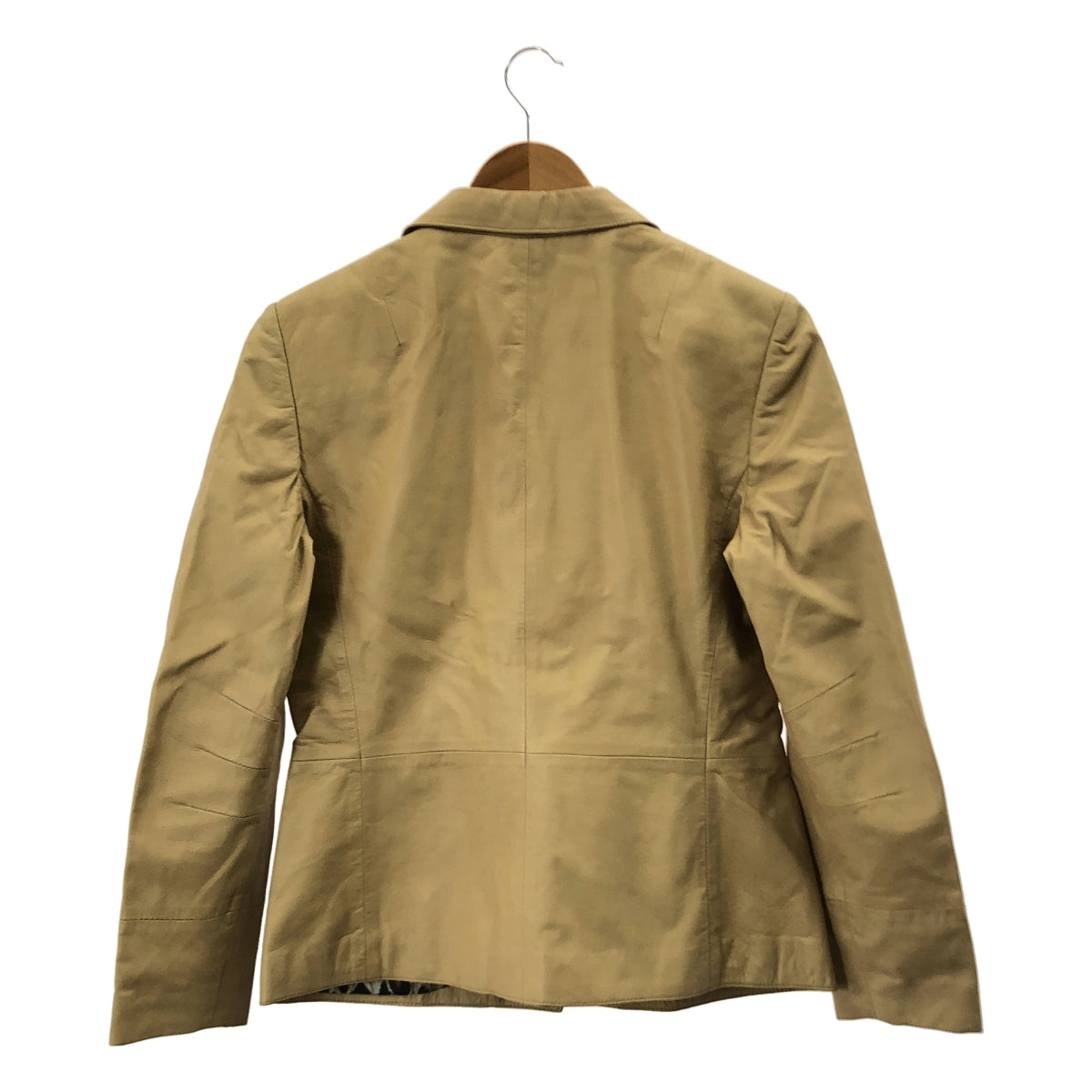 DOLCE＆GABBANA / ドルチェ＆ガッバーナドルガバ | レザー ロゴボタン シングルブレスト ジャケット / レオパード総裏地 | 42 | レディース