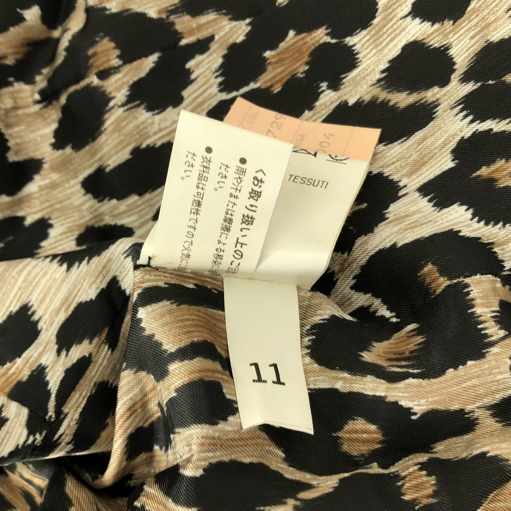 DOLCE &amp; GABBANA / 돌체 &amp; 가바나 돌가바 | 가죽 로고 버튼 싱글 브레스트 재킷 / 레오파드 총 안감 | 42 |