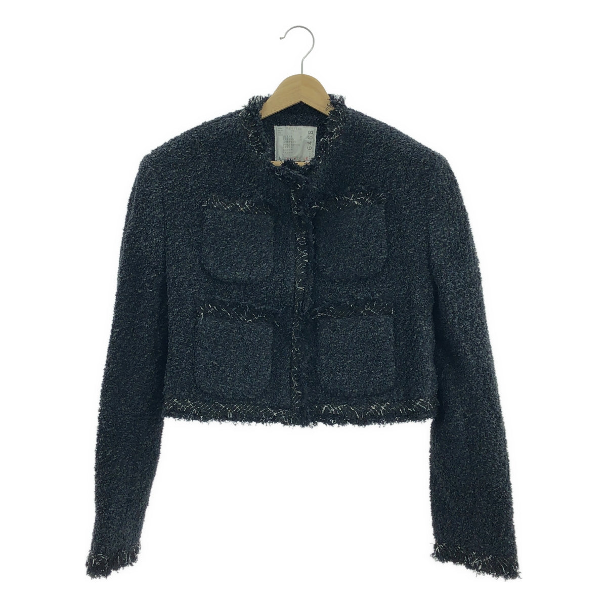 sacai / サカイ | 2023SS | tweed jacket  ツイード ノーカラージャケット | 1 | レディース