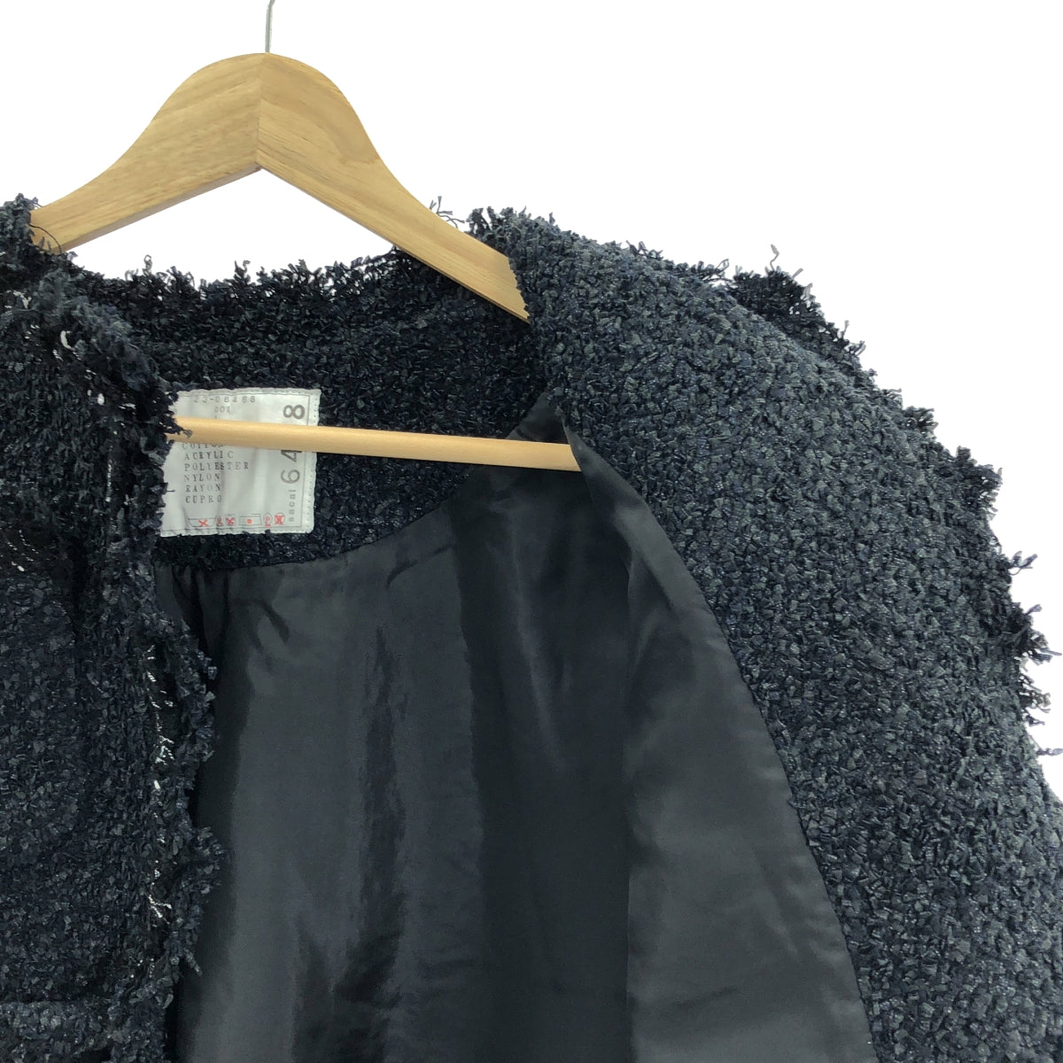 sacai / サカイ | 2023SS | tweed jacket  ツイード ノーカラージャケット | 1 | レディース