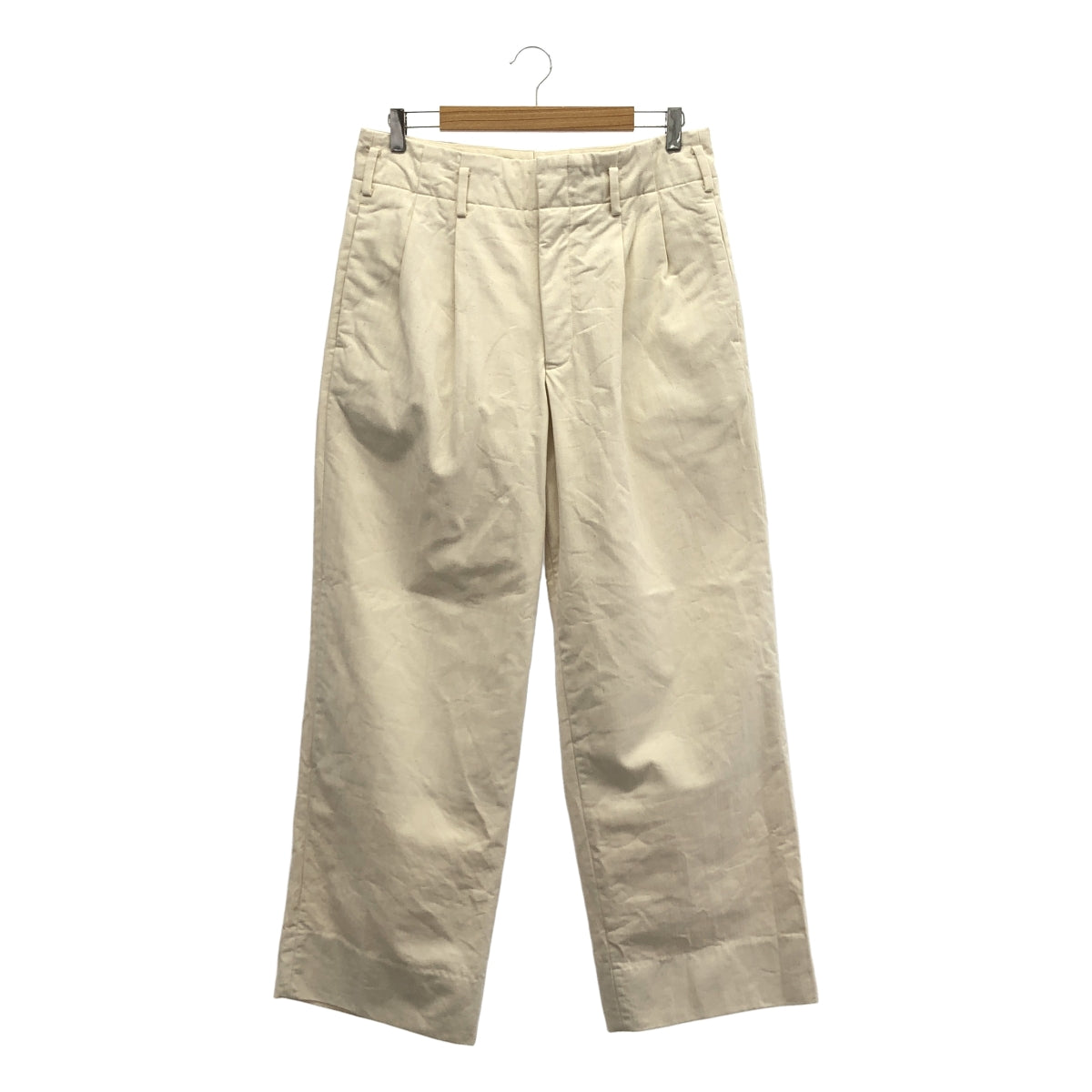 LIBREMENT / 리브먼트 | 헤링본 와이드 슬랙스 팬츠 | 2 | 화이트 | 남성