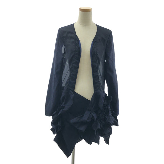 COMME des GARCONS / コムデギャルソン | 2011AW | ポリエステル 縮絨 シアー 切替 変形 ジャケット | S | レディース