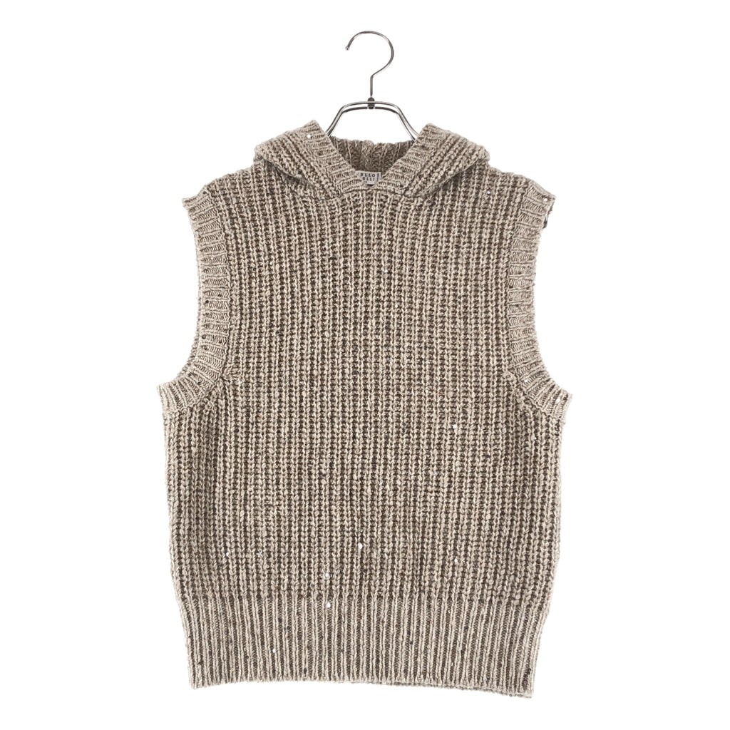 BRUNELLO CUCINELLI / ブルネロクチネリ | カシミヤ ウール フーデッド ニットベスト | XS | レディース