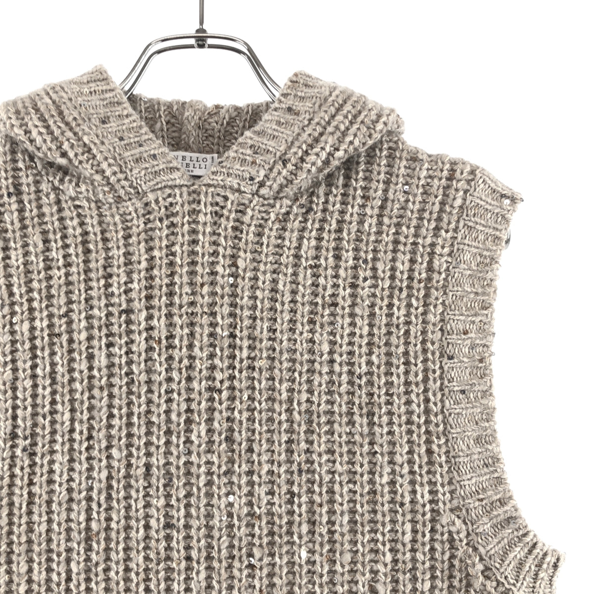 BRUNELLO CUCINELLI / ブルネロクチネリ | カシミヤ ウール フーデッド ニットベスト | XS | レディース