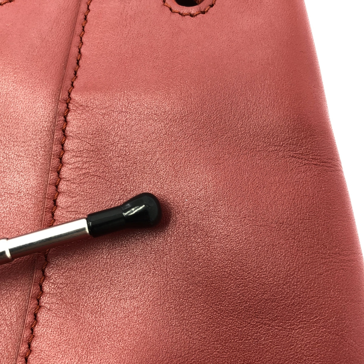 JIL SANDER / 질 썬더 | CLIMB DRAWSTRING 가죽 건착 숄더백 | 레드 |