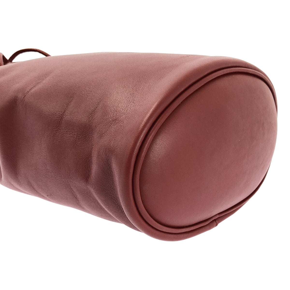 JIL SANDER / 질 썬더 | CLIMB DRAWSTRING 가죽 건착 숄더백 | 레드 |