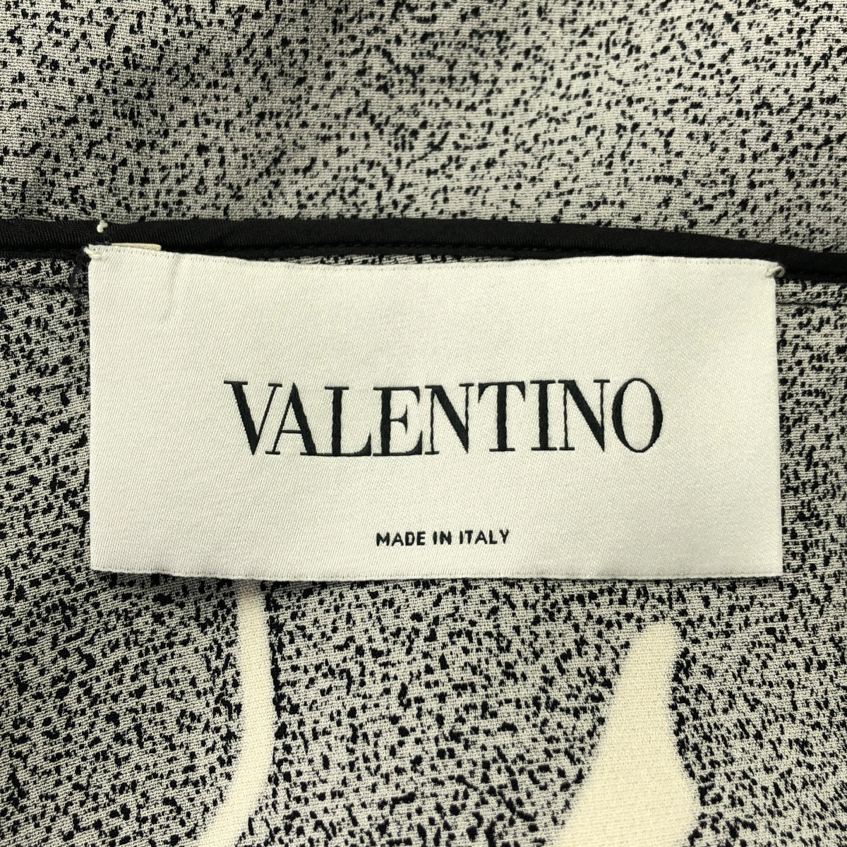 VALENTINO / ヴァレンティノ | パンサープリント レイヤード ポンチョ ワンピース | 48 | ブラック系 | レディース