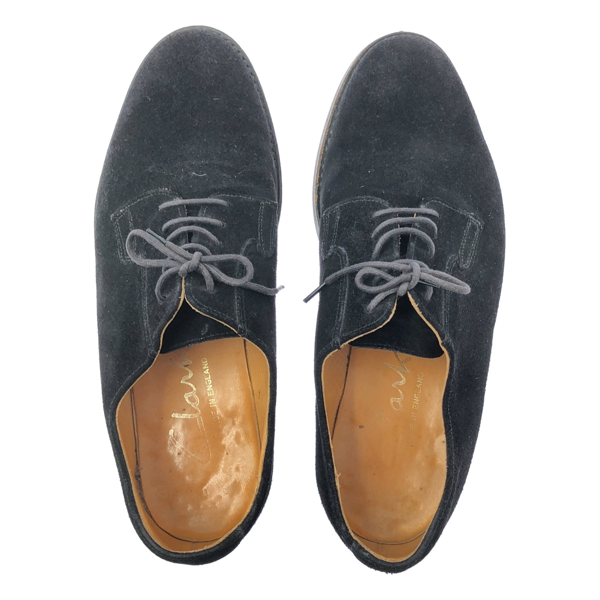 clarks / クラークス | プレーントゥ スエードシューズ イングランド製 | 8 | ブラック | メンズ