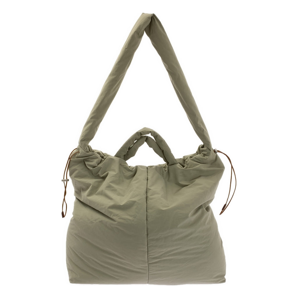 【미품】 JIL SANDER + / 질 썬더 플러스 | 2way 숄더 첨부 드로 스트링 토트 백 | 라이트 그레이 계 | 여성