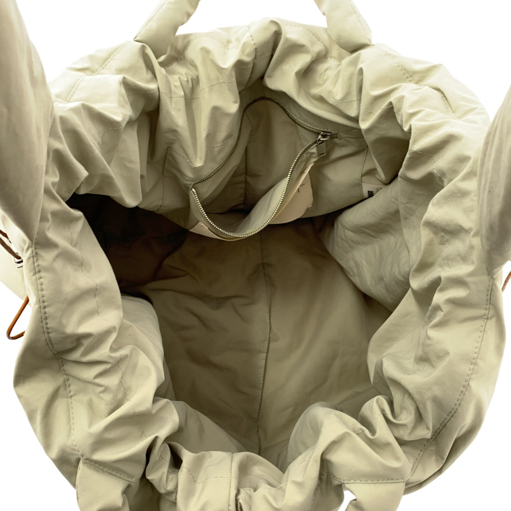 【미품】 JIL SANDER + / 질 썬더 플러스 | 2way 숄더 첨부 드로 스트링 토트 백 | 라이트 그레이 계 | 여성