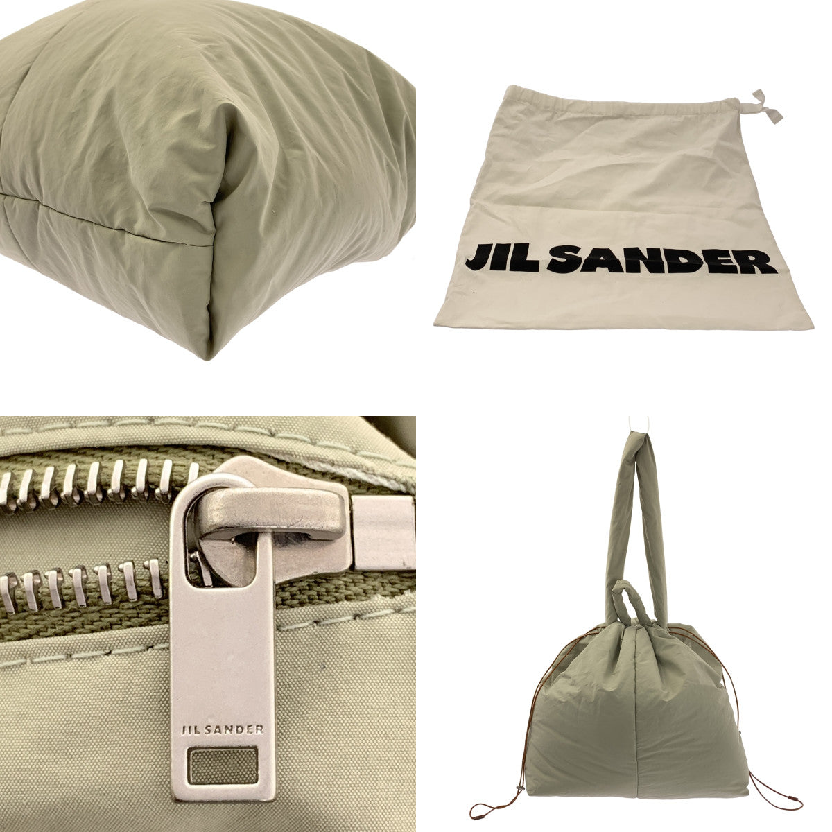 【미품】 JIL SANDER + / 질 썬더 플러스 | 2way 숄더 첨부 드로 스트링 토트 백 | 라이트 그레이 계 | 여성