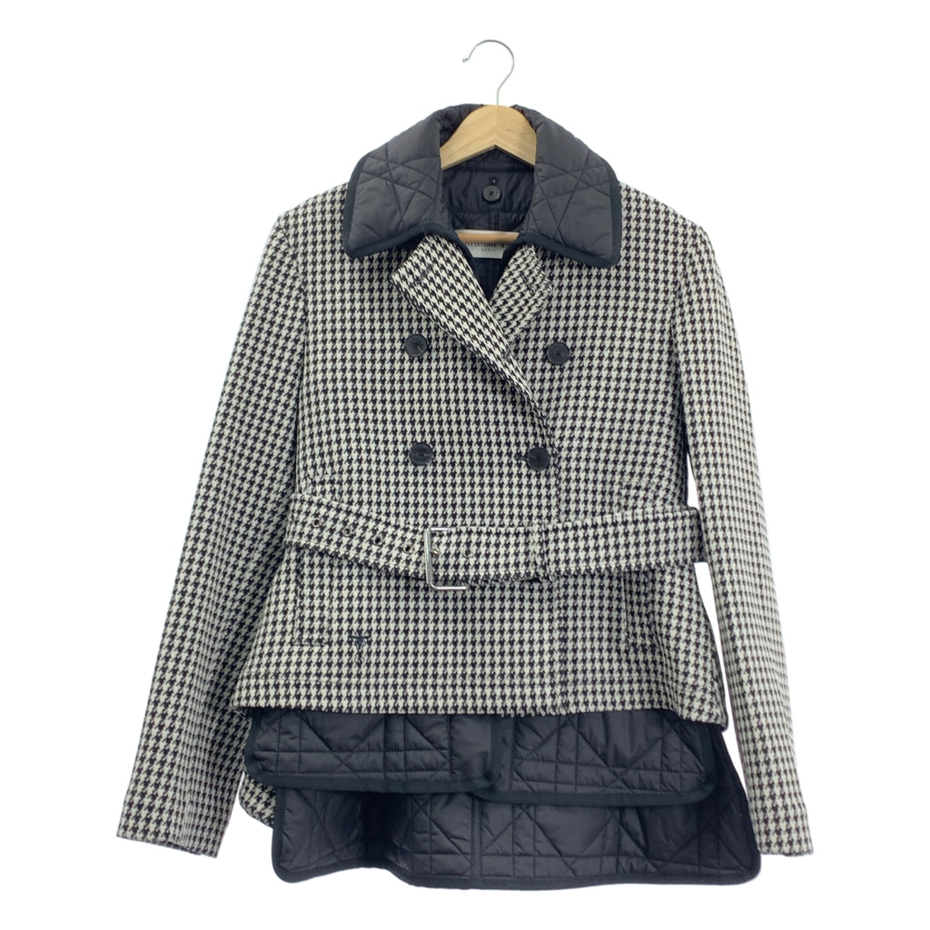 Christian Dior / クリスチャンディオール | 2023AW | 千鳥格子 ハウンドトゥース キルトライナーベスト付き ダブル ジャケット | 36 | レディース