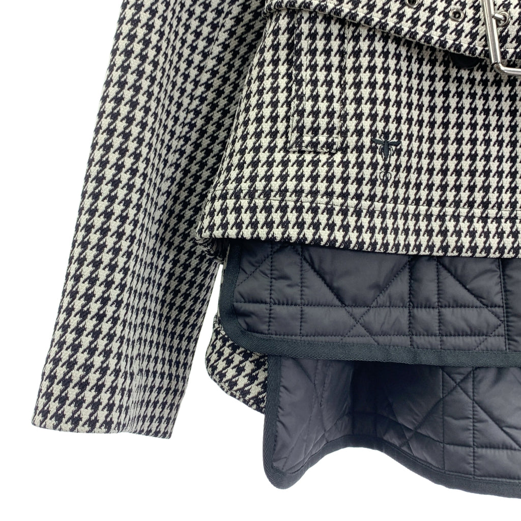 Christian Dior / クリスチャンディオール | 2023AW | 千鳥格子 ハウンドトゥース キルトライナーベスト付き ダブル ジャケット | 36 | レディース