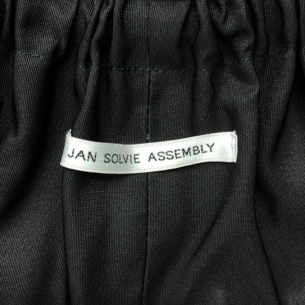 JAN SOLVIE ASSEMBLY / ヤンソルヴィアッセンブリー | タフタシャーリング ボリューム ロング スカート | F | ブラック | レディース