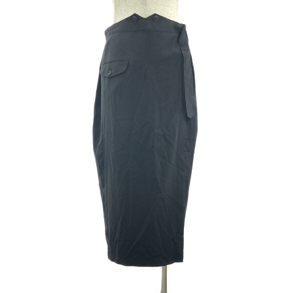 YOHJI YAMAMOTO POUR HOMME / 요우지야마모토풀 옴므 | 2024AW | Cu/Ry/S GABARDINE PEG TOP SKIRT / 어저스터 와이드 스커트 | 3 | 맨즈