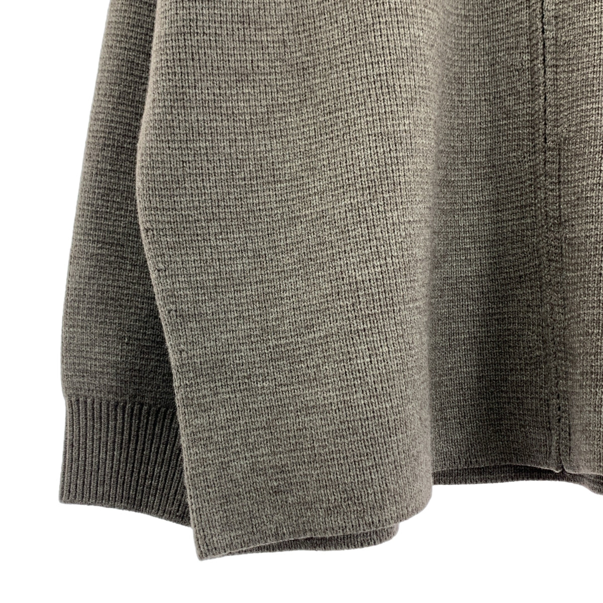 N.HOOLYWOOD / エヌハリウッド | ウール レザーロゴジップ コンパイル ドライバーズ オーバー ニット ジャケット | 40 | メンズ