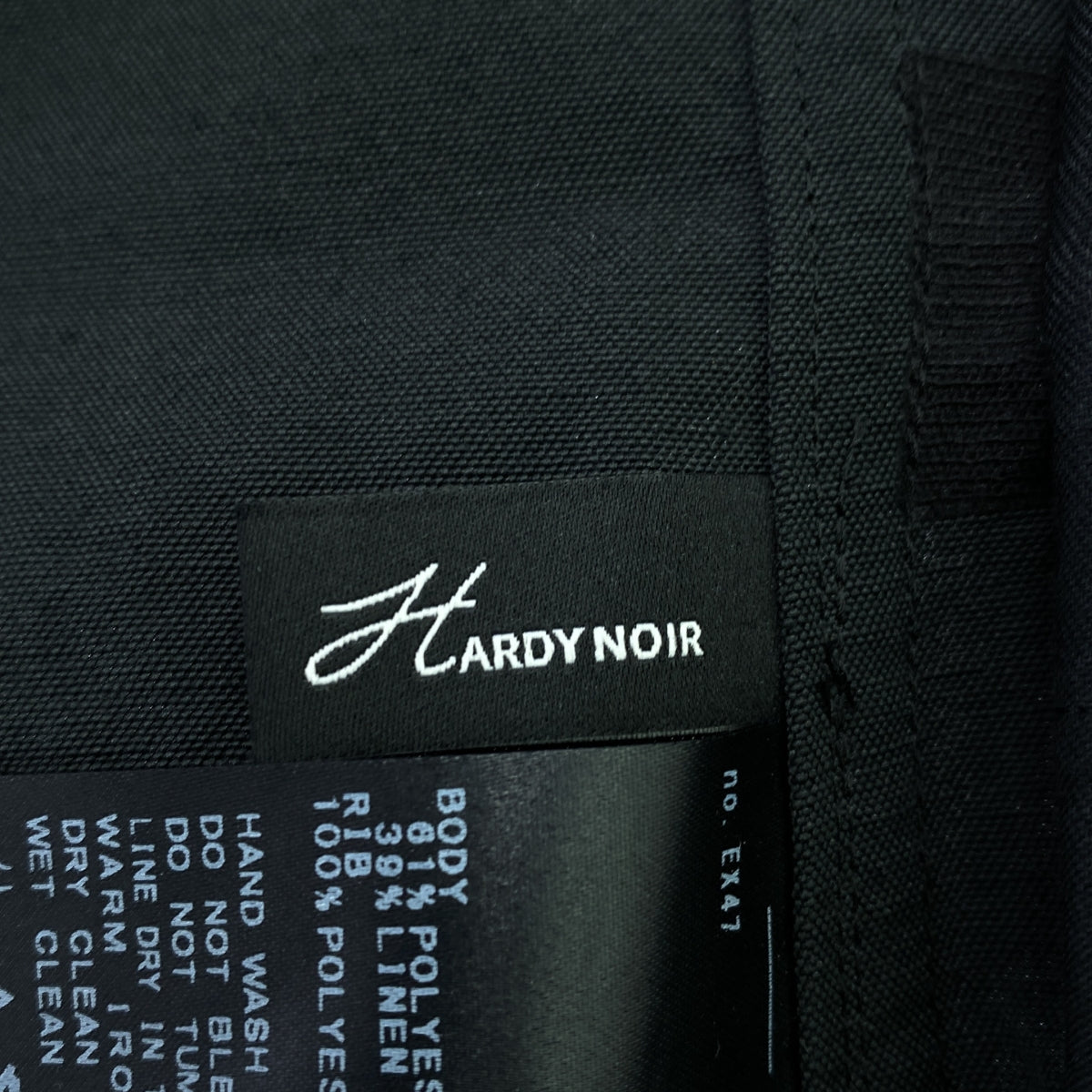 [狀況良好] HARDY NOIR | 2023秋冬 |亞麻聚酯緊身胸衣 | F |黑色 |女性的