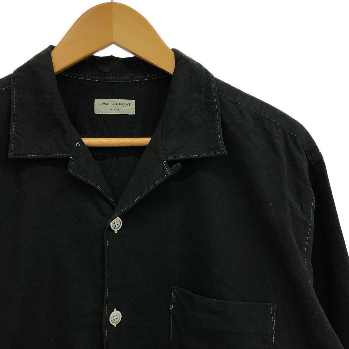 COMME des GARCONS HOMME | AD1998 | Stitch design open collar shirt |