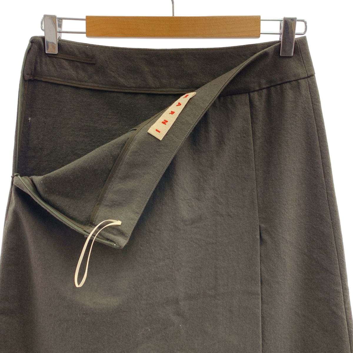 MARNI / マルニ | レザーパイピング サイドジップ スカート | 38 | レディース