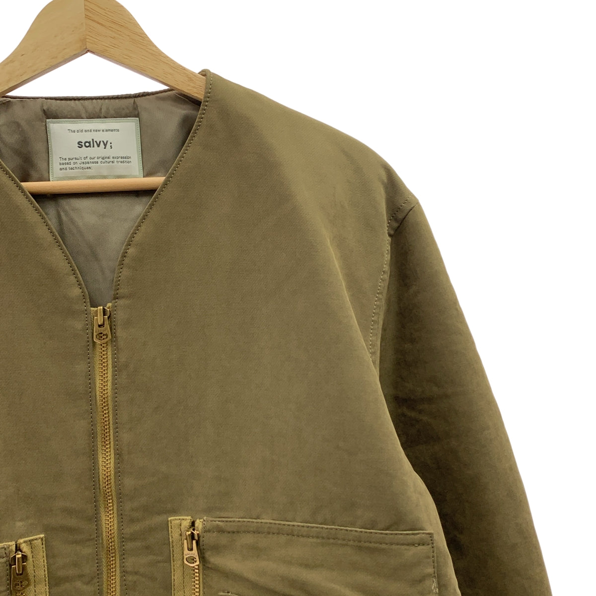 salvy | 細纖維多臂無領飛行外套 | 2 碼 | 男款
