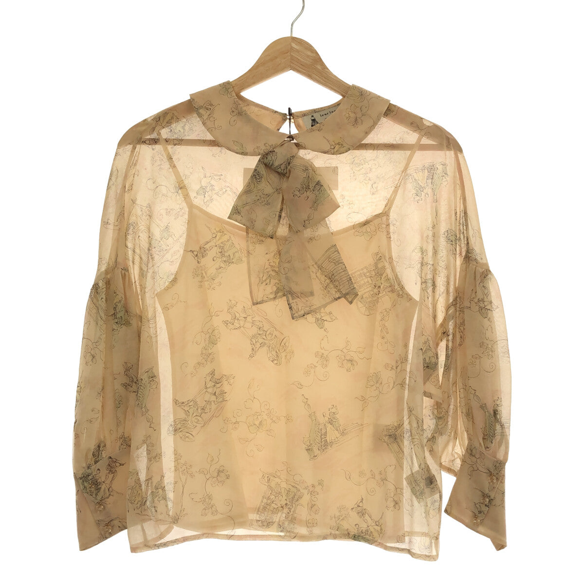 [Good Condition] leur logette / Rule Logette | Chiffon pullover blouse shirt | 1 | Beige | Women's