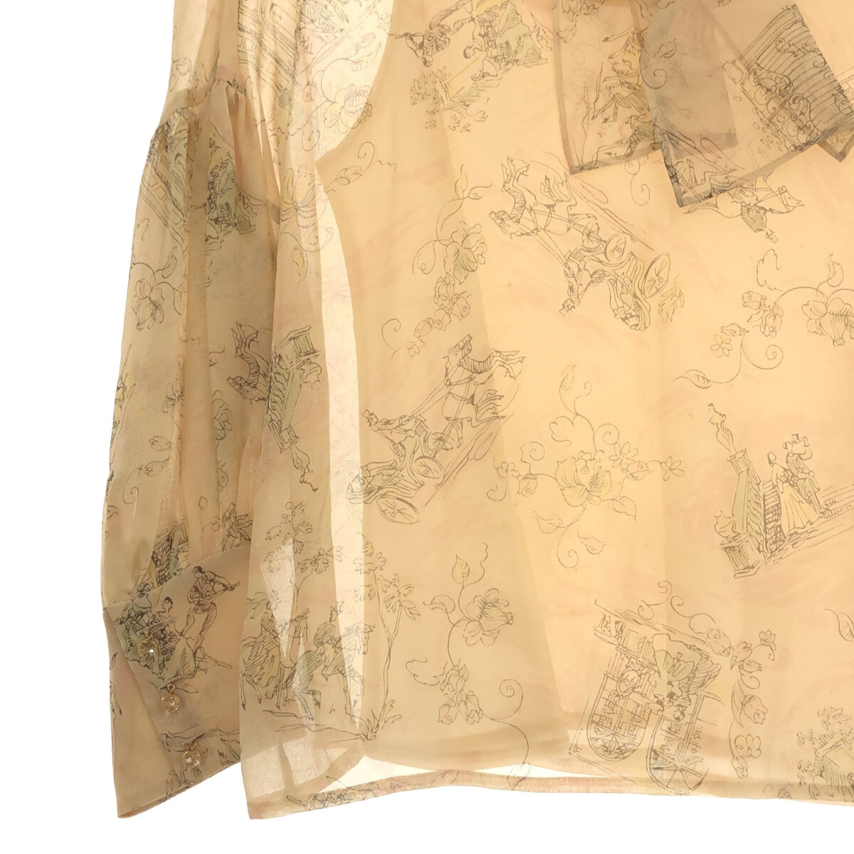 [Good Condition] leur logette / Rule Logette | Chiffon pullover blouse shirt | 1 | Beige | Women's