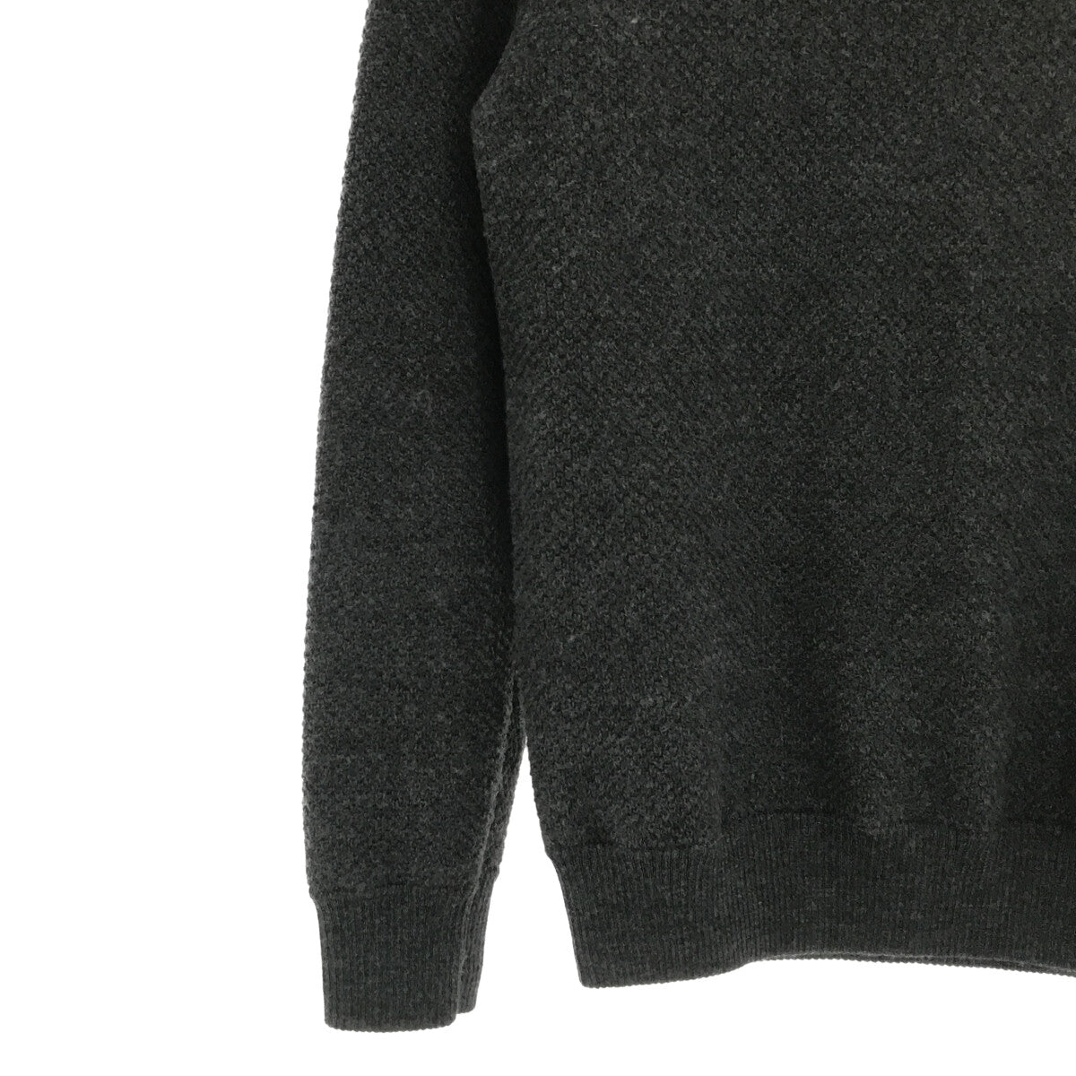 walenode / welnode | Wool pique crew neck knit sweater | S | Gray | Men's