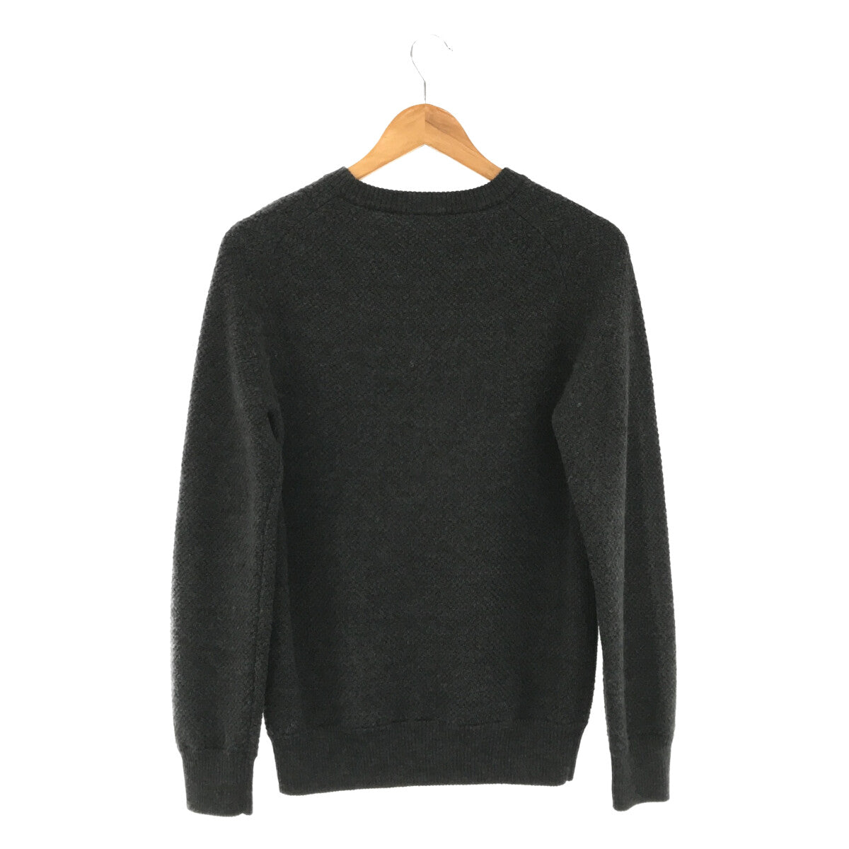 walenode / welnode | Wool pique crew neck knit sweater | S | Gray | Men's