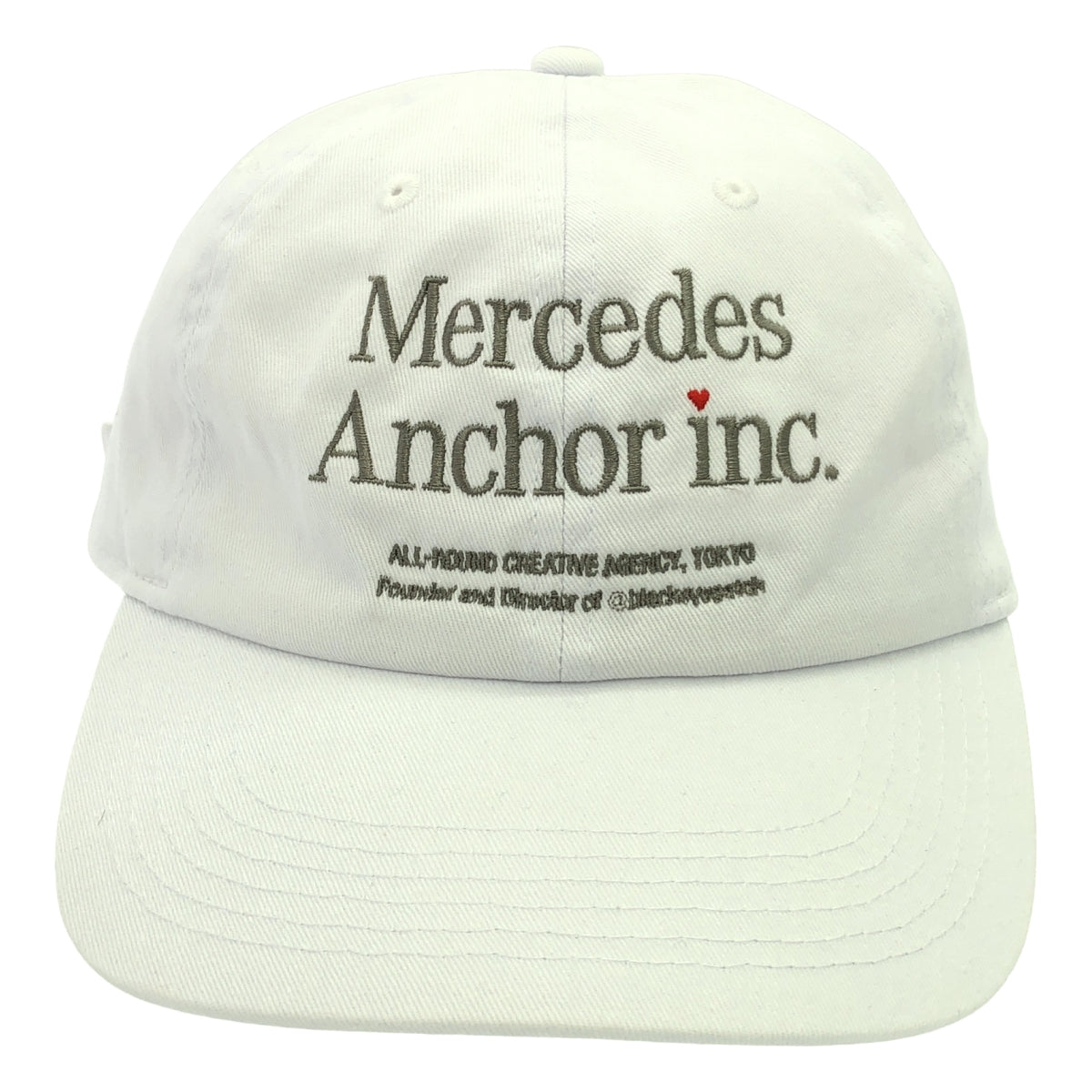 [品相良好] MERCEDES ANCHOR INC. / Mercedes Anchor Ink | 2024 | Valentine Cap Valentine 限量版帽子 | F | 白色 | 男士