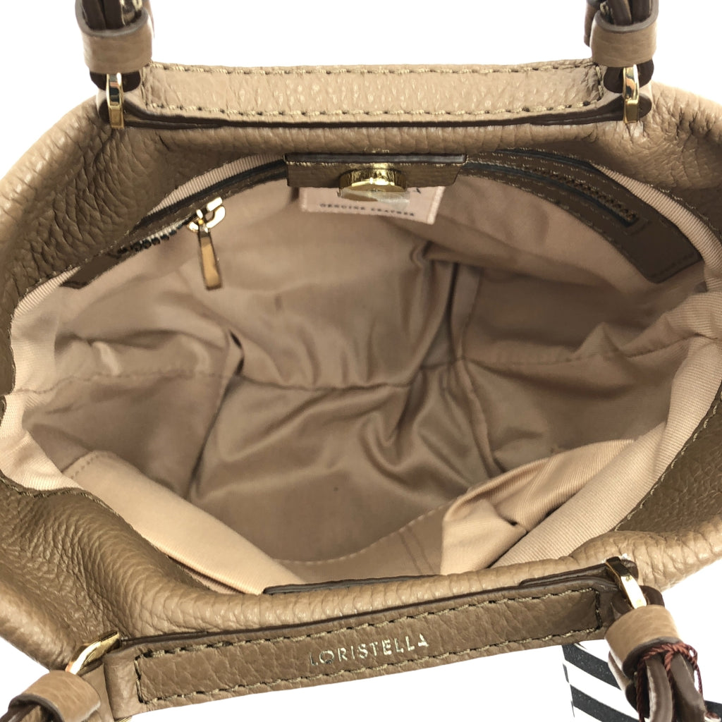 【新品】  LORISTELLA / ロリステッラ | レザー ハンドバッグ | ブラウン | レディース