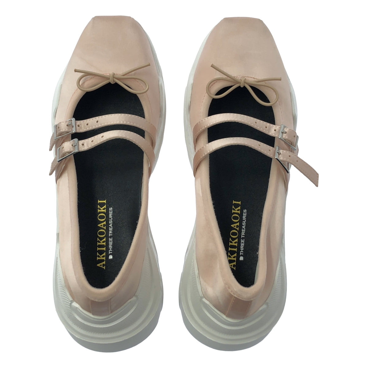 AKIKOAOKI / 아키코아오키 | Giselle satin 스트랩 신발 | 25 | 핑크 | 여성