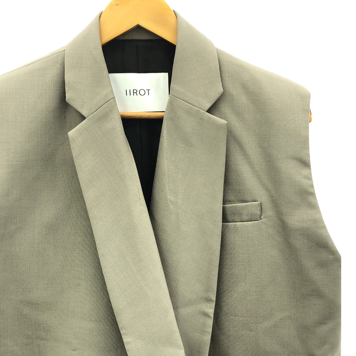 IIROT / イロット | Mohair poplin Tailored Jacket ジレ | F | ベージュ | レディース