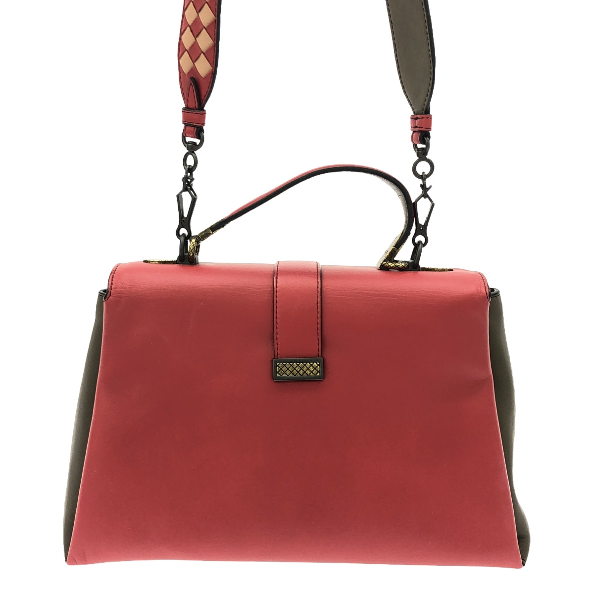 BOTTEGA VENETA | Piazza 中型包 |紅色/粉紅色/棕色 |女性的