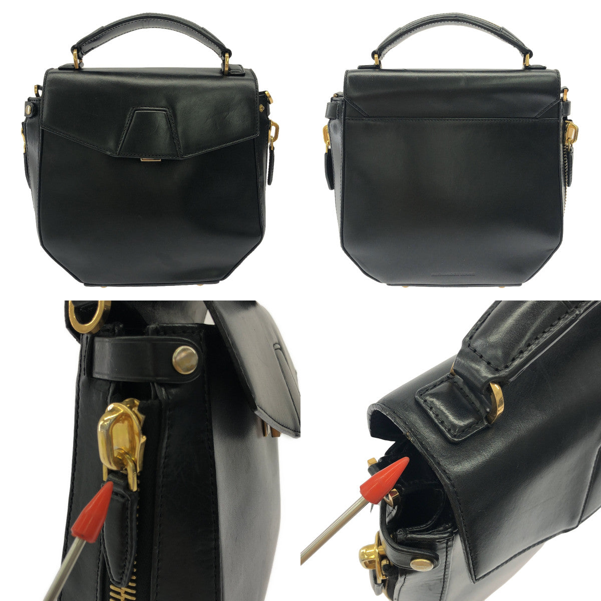 ALEXANDER WANG / Alexander Wang | 2WAY Gold Side Zip Shoulder Bag |