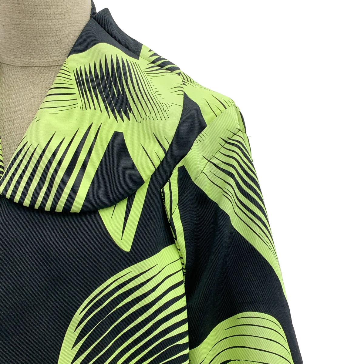 COMME des GARCONS / 콤데 갤슨 | 2022SS | 2 차원 프린트 리본 총 무늬 롱 오버 사이즈 코트 | XS |