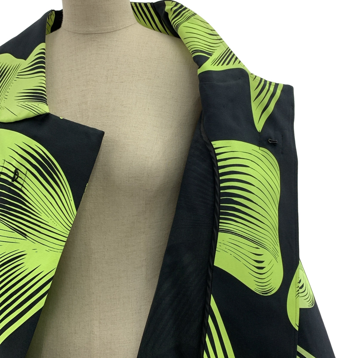 COMME des GARCONS / 콤데 갤슨 | 2022SS | 2 차원 프린트 리본 총 무늬 롱 오버 사이즈 코트 | XS |