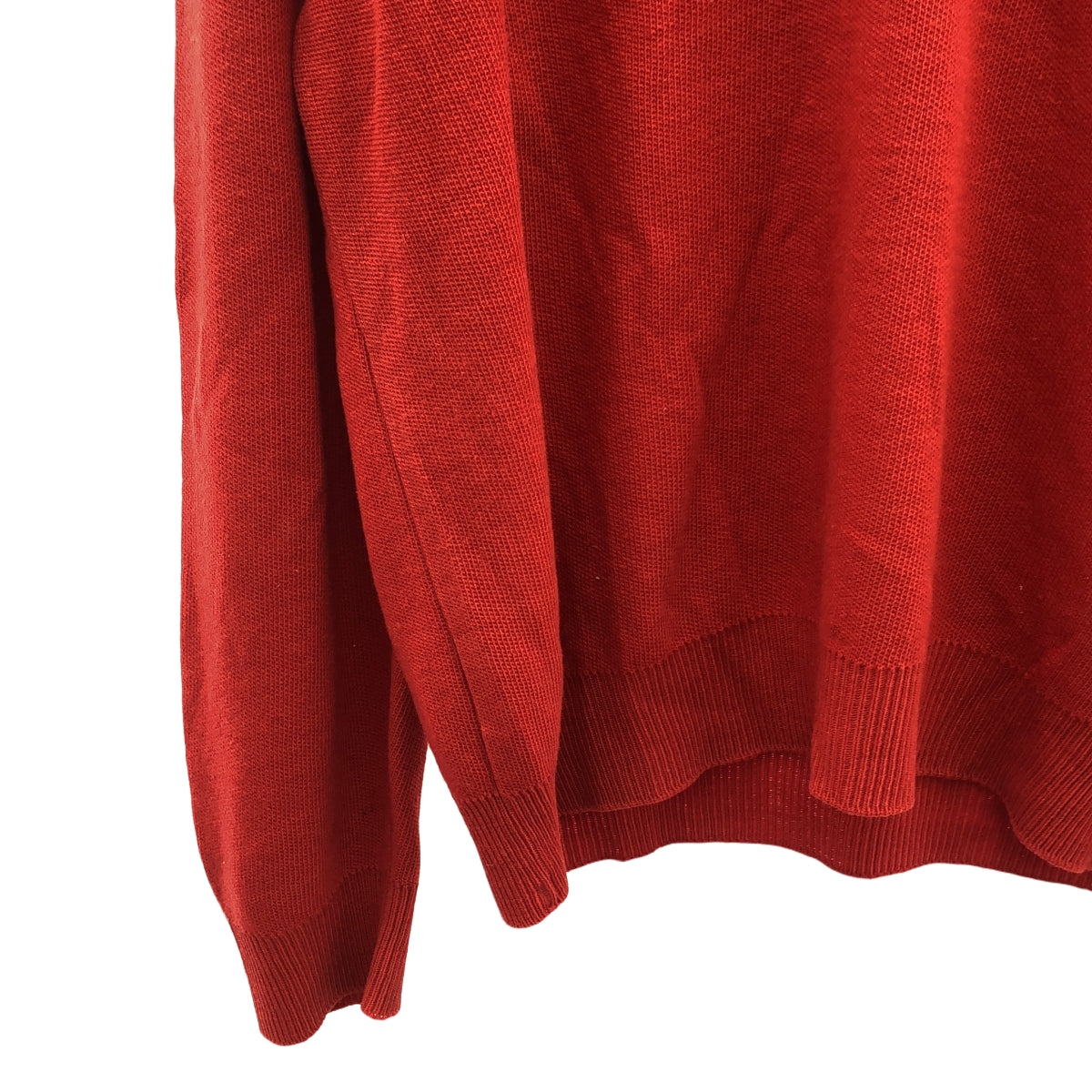 LACOSTE / ラコステ | 70-80s ヴィンテージ CHEMISE シュミーズ Vネック ウールニット | 5 | レッド | メンズ