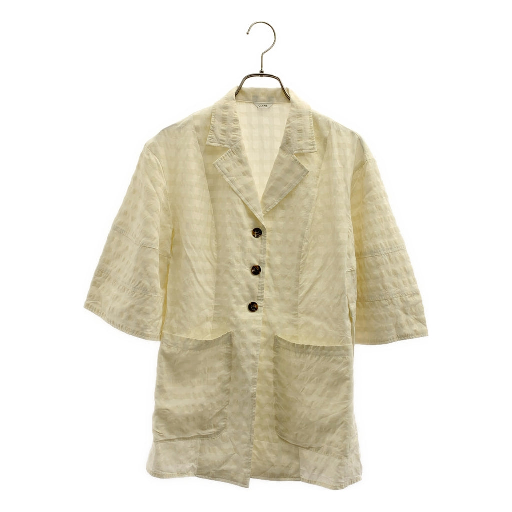 CLANE / クラネ | GINGHAM CHECK DOME SLEEVE SHIRT / ギンガム チェック ドーム スリーブ シャツ ジャケット | 1 | レディース