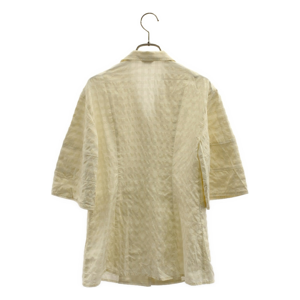 CLANE / クラネ | GINGHAM CHECK DOME SLEEVE SHIRT / ギンガム チェック ドーム スリーブ シャツ ジャケット | 1 | レディース