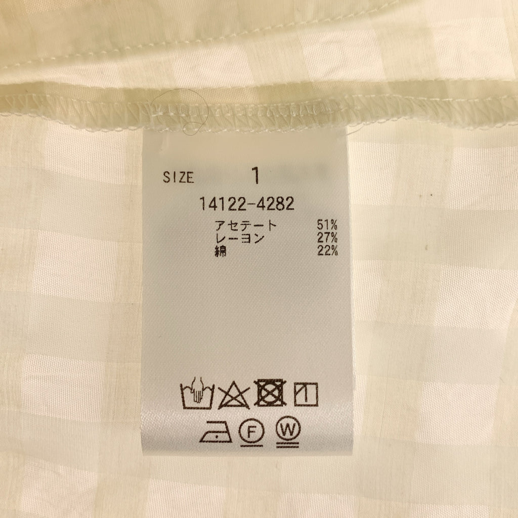 CLANE / クラネ | GINGHAM CHECK DOME SLEEVE SHIRT / ギンガム チェック ドーム スリーブ シャツ ジャケット | 1 | レディース