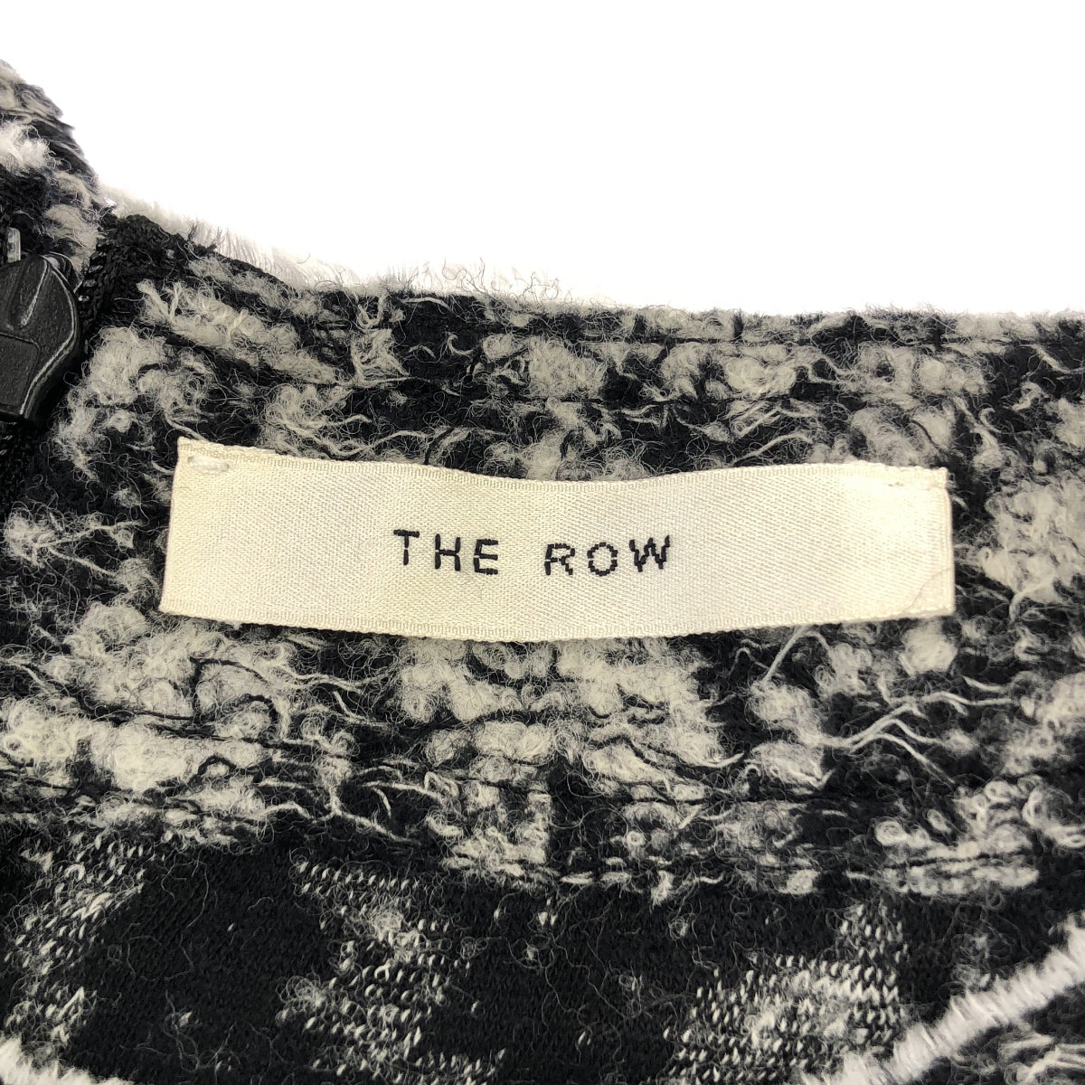 【미품】 THE ROW / 자로우 | 울 코튼 자가드 라운드 넥 민소매 원피스 | XS | 블랙 계열 | 여성