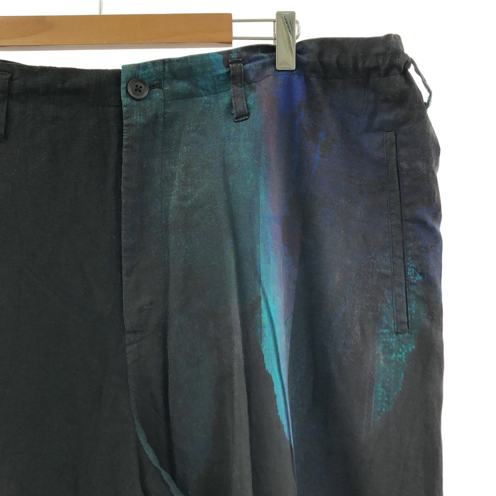 YOHJI YAMAMOTO POUR HOMME / 요우지야마모토 풀 옴므 | 2024SS | FOUNTAIN PRINT PANTS / 파운틴 프린트 드로스트링