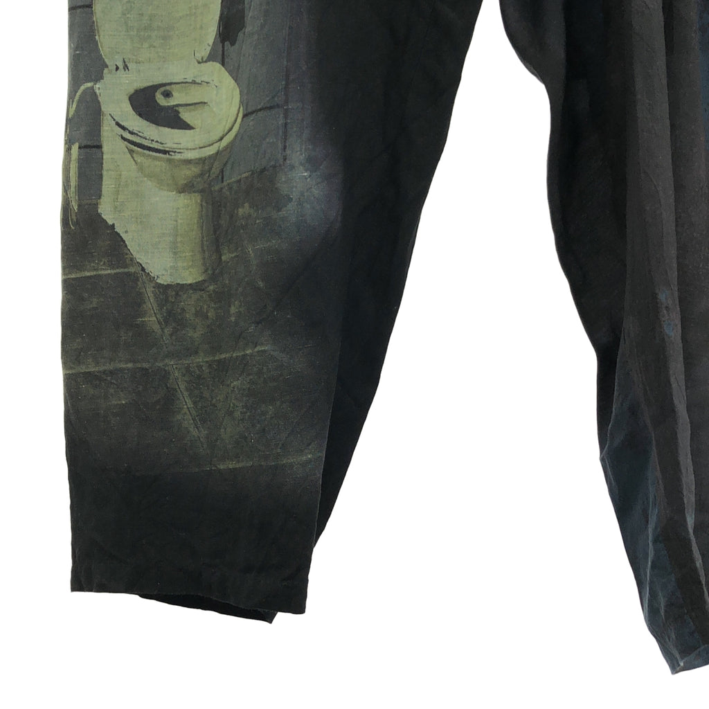 YOHJI YAMAMOTO POUR HOMME / 요우지야마모토 풀 옴므 | 2024SS | FOUNTAIN PRINT PANTS / 파운틴 프린트 드로스트링