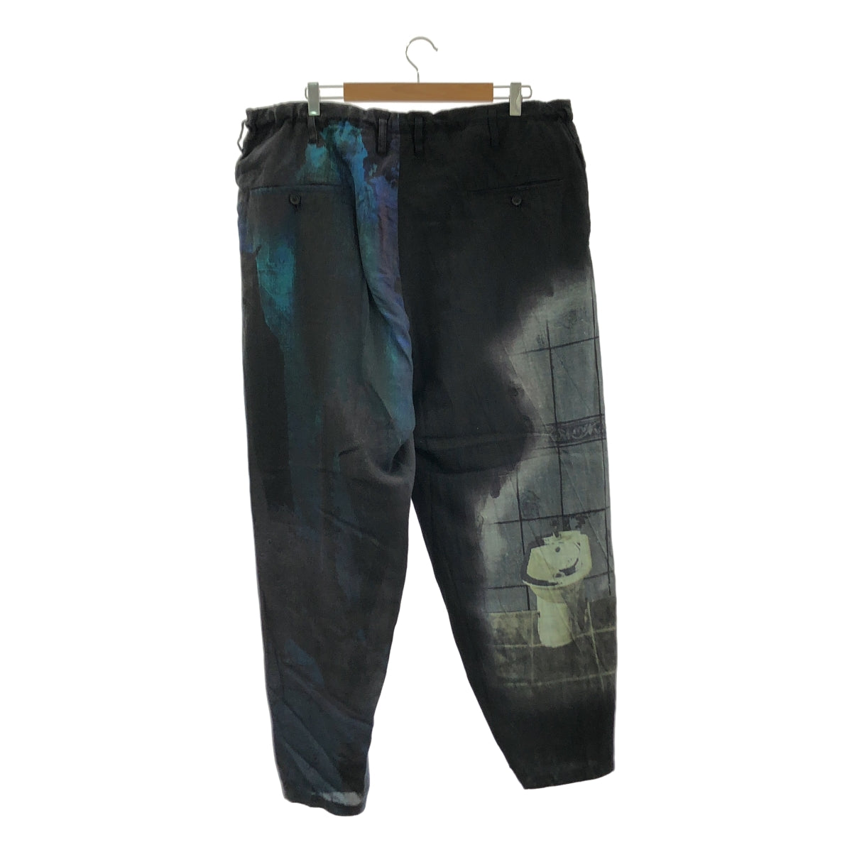 YOHJI YAMAMOTO POUR HOMME / ヨウジヤマモトプールオム | 2024SS | FOUNTAIN PRINT PANTS / ファウンテン プリント ドローストリング ワイド パンツ / 裏地付き | 2 | メンズ