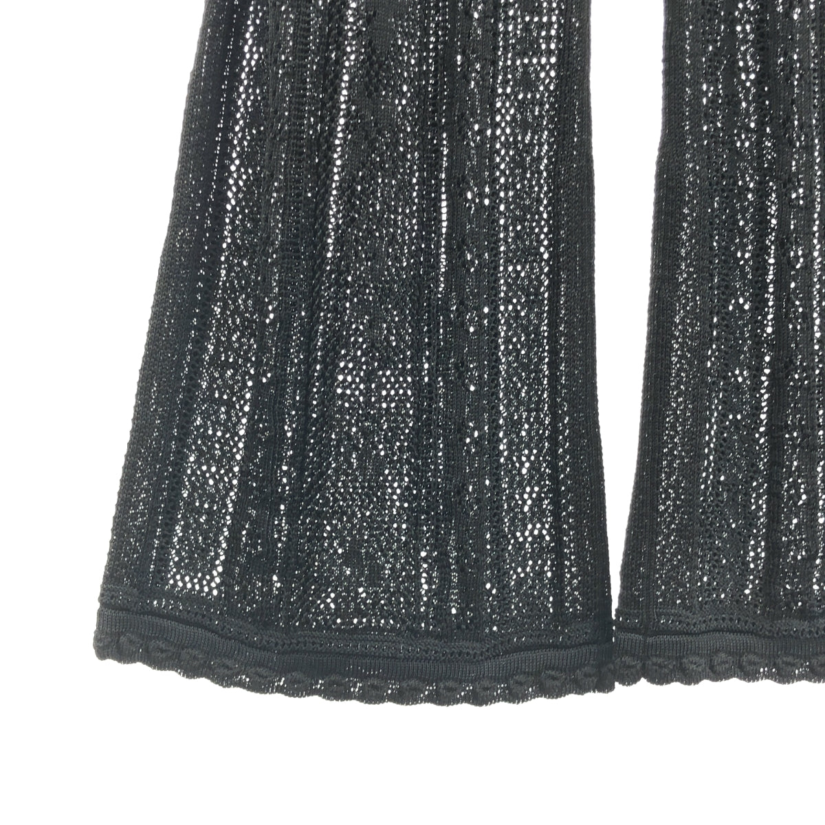 Mame Kurogouchi / マメクロゴウチ | 2021SS | Traditional Curtain Lace Knitted Trousers / ウエストゴム ニット イージー パンツ | 1 | レディース