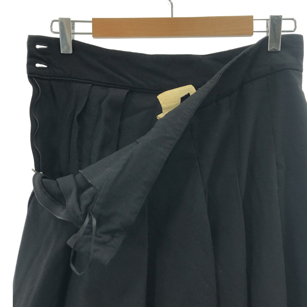 COMME des GARCONS COMME des GARCONS / コムコム | AD2013 | 染色加工 ポリエステル タック ロングスカート | S | ブラック | レディース