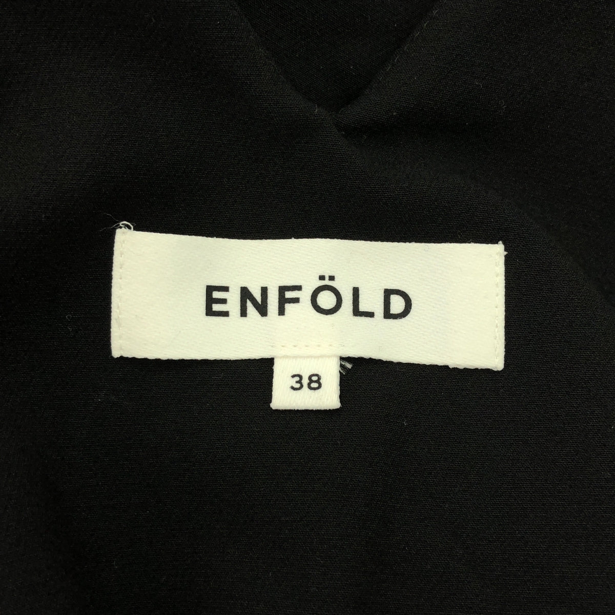 折疊 | V領連體工裝褲和褲子 | 38 |黑色 |女性的